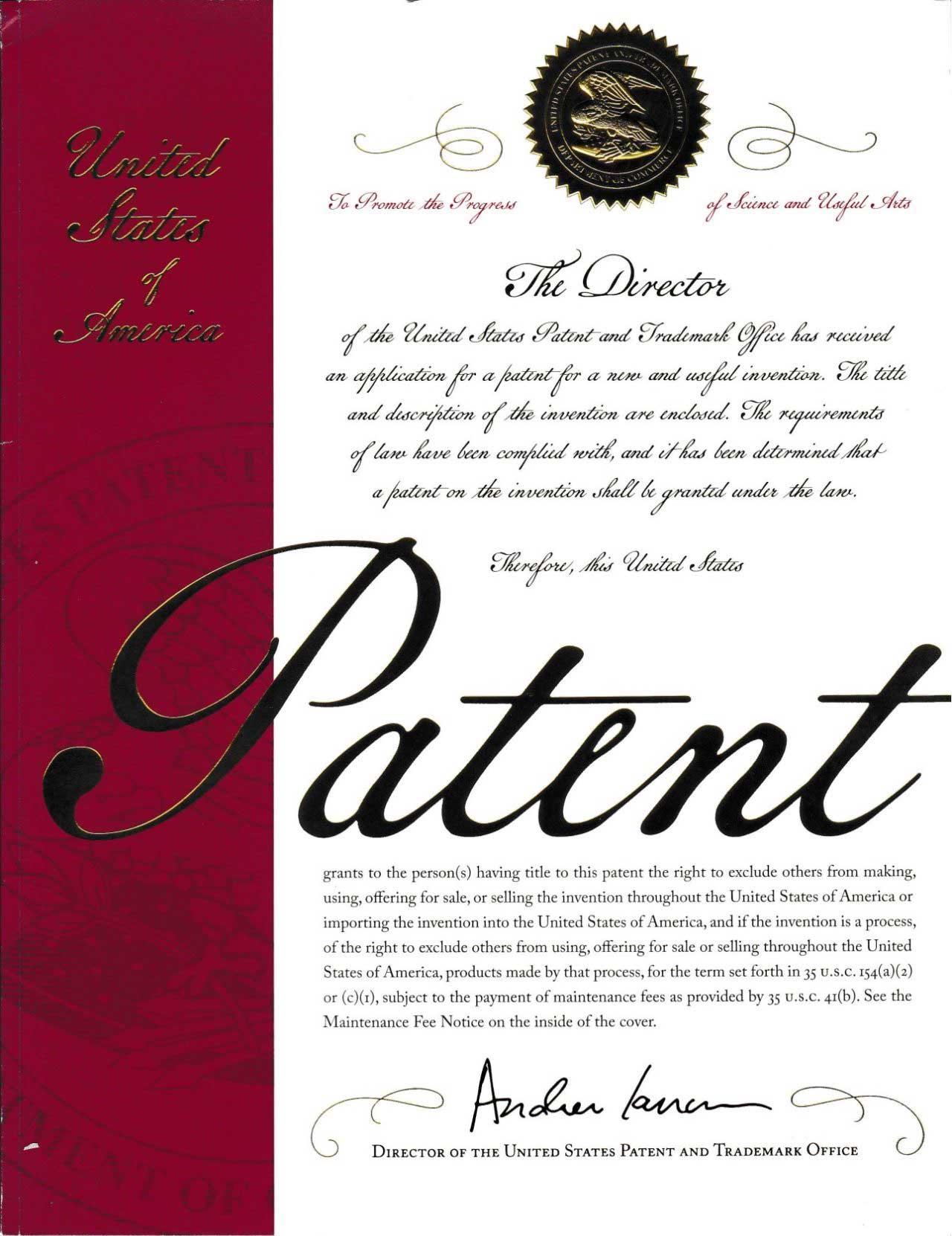 Patent No. US 10,502,722